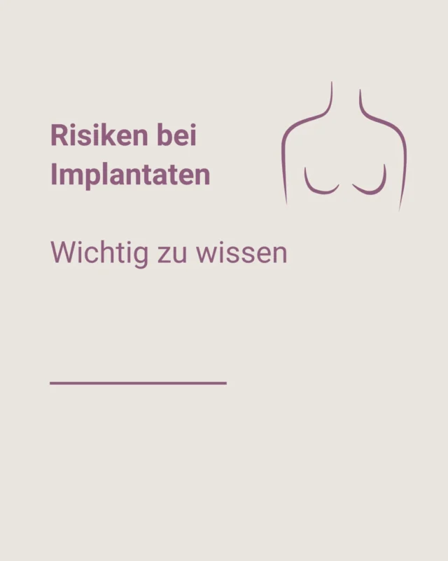 Implantate – ob im Brust- oder Körperbereich – sind ein Thema, zu dem wir bewusst offen und sachlich informieren möchten. Denn zu einer verantwortungsvollen Aufklärung gehört nicht nur, über Möglichkeiten zu sprechen, sondern auch über mögliche Risiken. ⚠️

Zunächst gelten die allgemeinen Risiken, wie sie bei jeder Operation auftreten können: Blutungen, Infektionen, Wundheilungsstörungen oder Risiken im Zusammenhang mit der Narkose. Diese sind grundsätzlich selten, sollten aber nicht verschwiegen werden.

Implantatspezifisch kommen weitere mögliche Risiken hinzu. Dazu zählt insbesondere die Kapselfibrose – also die übermäßige Verhärtung der körpereigenen Bindegewebskapsel um das Implantat –, aber auch eine mögliche Implantatruptur, eine sicht- oder tastbare Kontur des Implantats sowie eine Veränderung von dessen Position im Verlauf der Zeit.

Auch die Sensibilität im behandelten Bereich kann sich vorübergehend verändern, in seltenen Fällen auch dauerhaft. Wichtig zu wissen ist außerdem: Implantate halten nicht lebenslang. Regelmäßige Kontrolluntersuchungen sind daher ein fester Bestandteil der Nachsorge, unabhängig davon, ob Beschwerden vorliegen oder nicht.

Ein Risiko, über das zunehmend aufgeklärt wird, ist das sogenannte BIA-ALCL – ein sehr seltenes Lymphom, das in Zusammenhang mit bestimmten, insbesondere texturierten Implantatoberflächen beobachtet wurde. Auch hier gilt: Durch regelmäßige ärztliche Kontrollen lassen sich Veränderungen frühzeitig erkennen.

Uns ist wichtig zu betonen: Diese Auflistung ersetzt kein individuelles Beratungsgespräch. Welche Risiken für dich persönlich relevant sind, hängt von vielen Faktoren ab – unter anderem deiner Gesundheit, der Implantatart und der geplanten Behandlung. Genau deshalb nehmen wir uns im persönlichen Gespräch ausführlich Zeit, um alle Fragen individuell zu klären.
📩 Du möchtest mehr erfahren oder hast konkrete Fragen?

#schlossparkklinik #opaufklärung #gutzuwissen
